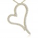1.30 ct Round Cut Diamond Heart Shape Pendant Necklace (G Color SI-1 Clarity) in 14 kt Yellow Gold 1.30 ct Round Cut Diamond Heart Shape Pendant Necklace (G Color SI-1 Clarity) in 14 kt Yellow Gold